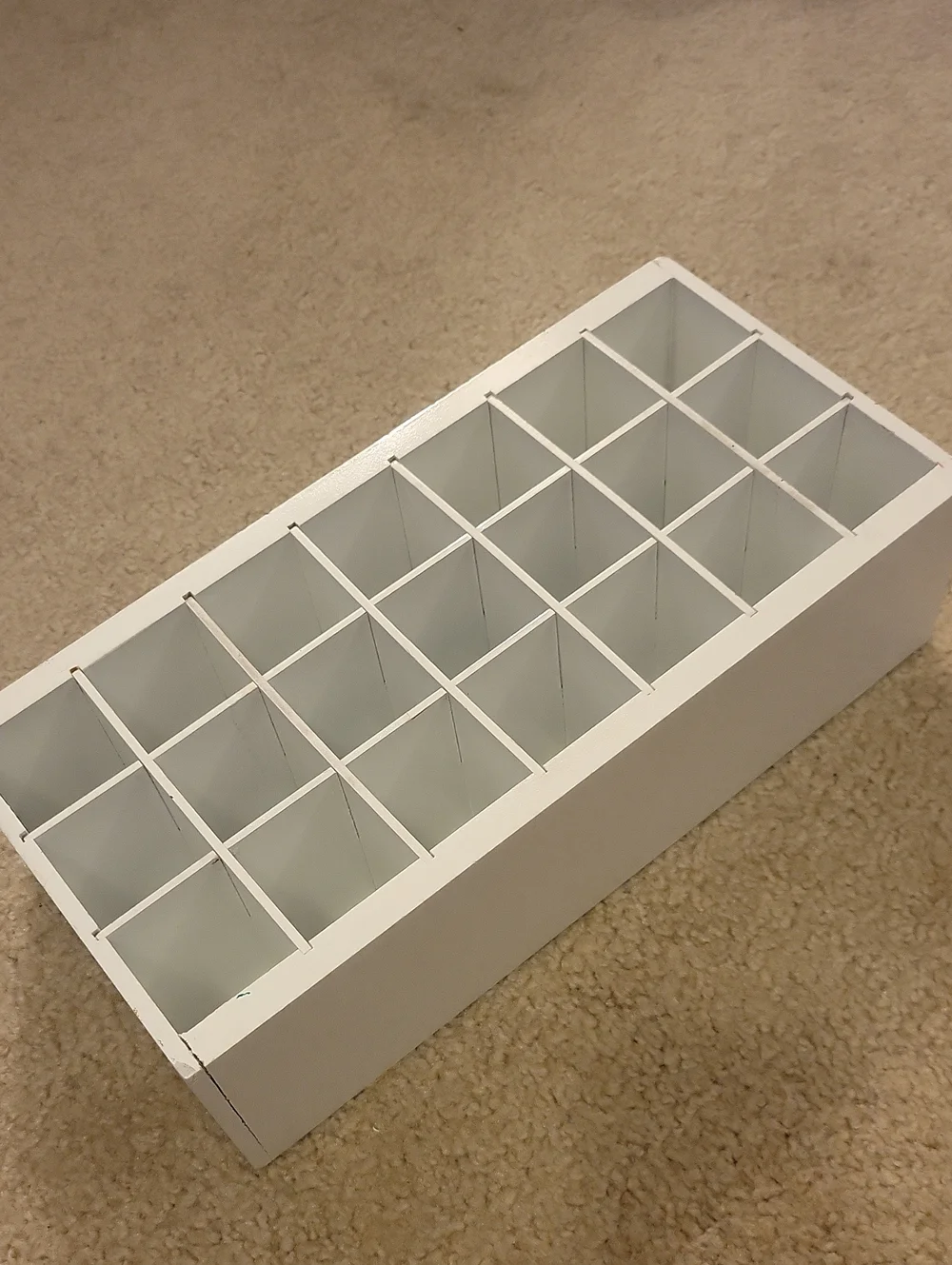 White Grid Organizer Storage Bin - Home Storage & Organization